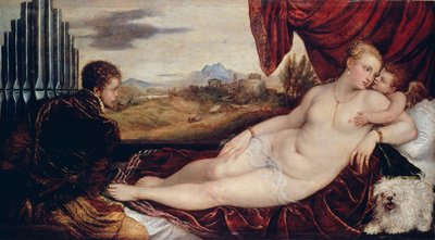 Venus mit dem Orgelspieler von Tiziano Vecelli